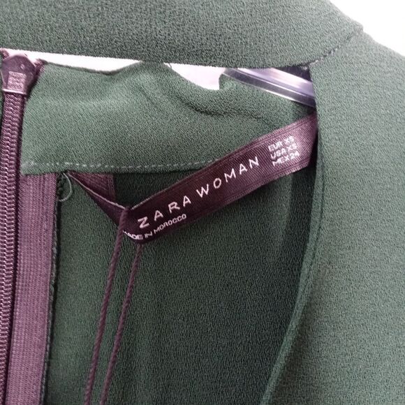 Zara emerald green choker dress size XS - Picture 7 of 11